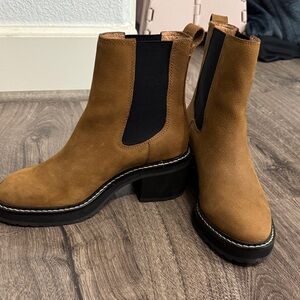 Madewell Tan Ankle Boots NWOT